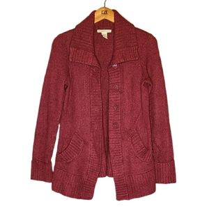 Exofficio Wool Blend Burgundy Sweater - S